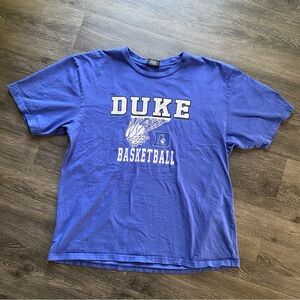 Vintage Duke Basketball tshirt men’s top blue bball college tee y2k